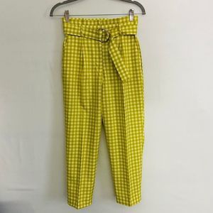 Ann Taylor High Rise Belted Paperbag Pants